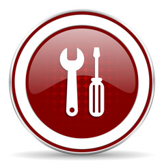 tool red glossy web icon