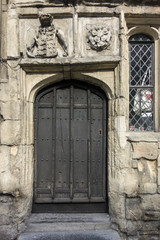 Fototapeta na wymiar Medieval Door and Architecture