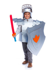 Boy dressed as a Knight