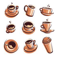 Coffee set. Vector
