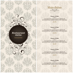 Restaurant menu design