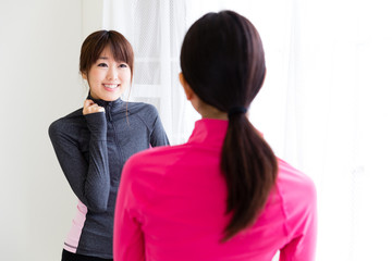 attractive asian women relaxing