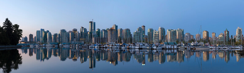 Vancouver BC City Skyline by the Harbor