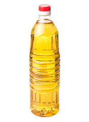 Vegetable cooking oil in a plastic bottle