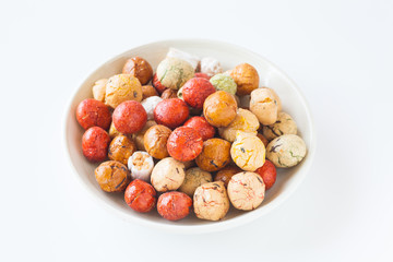 mame kichi japanese sweets beans with colored sugar coat