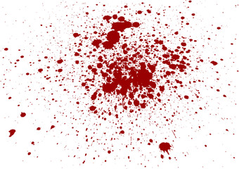 splatter red color on white color background