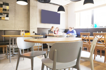 Interior of modern restaurant