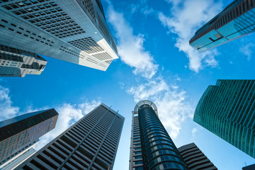 Obraz na płótnie Canvas Singapore city skyline