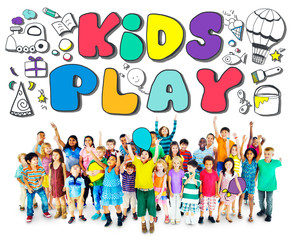 Fototapeta premium Kids Play Imagination Hobbies Leisure Games Concept