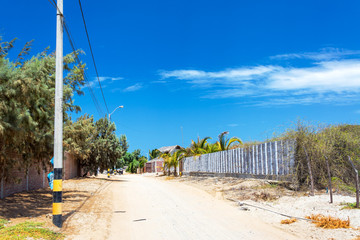 Obraz premium Sandy Road in Mancora, Peru