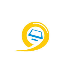 Payment terminal abstract vector sign