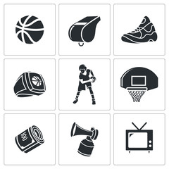 Basketball Vector Icons Set - 83335764