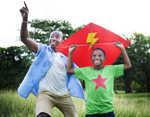 African Family Happiness Holiday Vacation Activity Concept