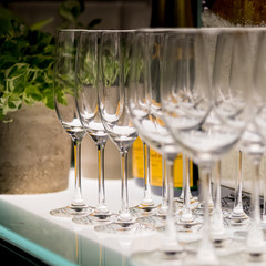 empty wine glasses