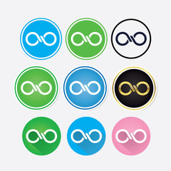 Vector infinitely logo design, different variables