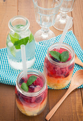 ジャーに入ったゼリー