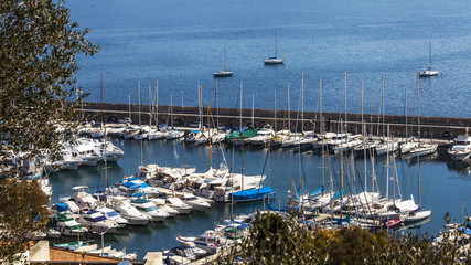 French riviera of France. Villefranche, typical urban view