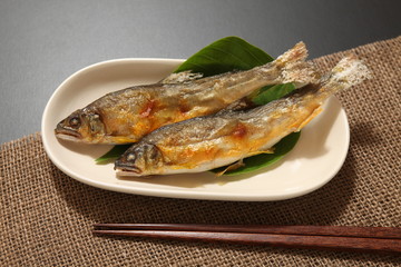 鮎塩焼き