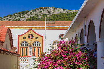 Fototapeta na wymiar Monastery Panormitis. Symi Island. Greece