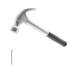 Illustration of a hammer to drive nails isolated on white