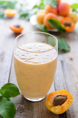 Fresh apricot smoothie