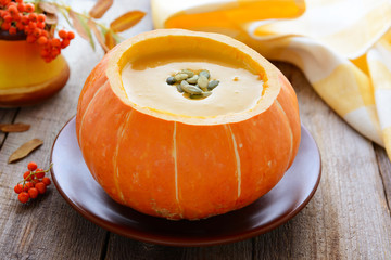 Cream soup from pumpkin