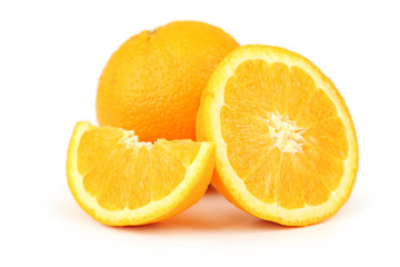 Orange fruit isolated on white
