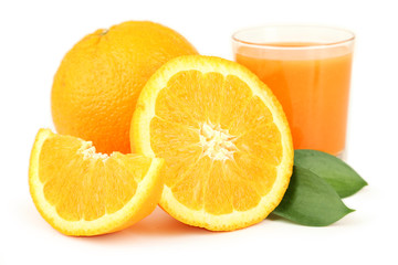 Orange fruit isolated on white