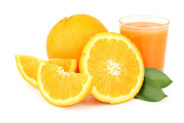 Orange fruit isolated on white