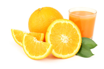 Orange fruit isolated on white
