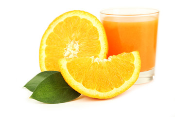 Orange fruit isolated on white