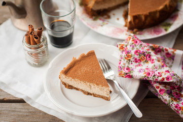 A Slice of Spiced Coffee Cheesecake