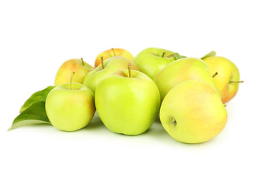 Green apples isolated on white