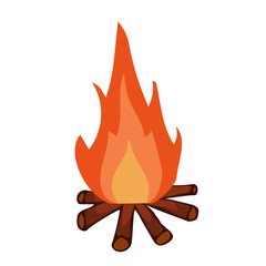 campfire isolated illustration