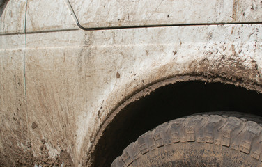 Muddy White Jeep © johndwilliams