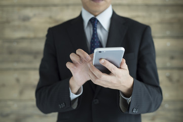 Businessmen have the latest phones