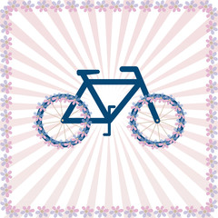 Fototapeta premium Bike banner retro