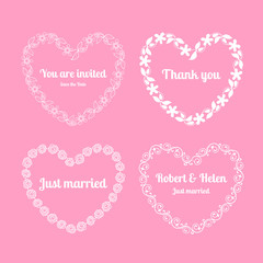 Heart floral frames
