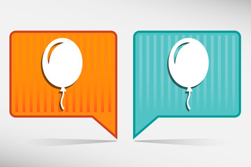 Balloon - orange and blue pointer