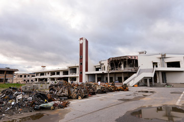 Fototapeta na wymiar 2011 EasternJapanGreatEarthquake tsunami after a year 