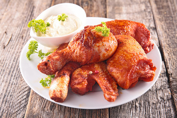 grilled chicken and sauce