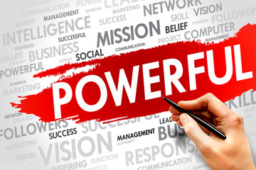 POWERFUL word cloud, business concept