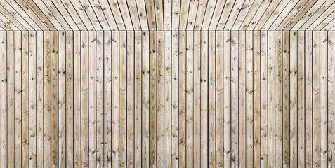 Vintage wooden wall in perspective view, grunge background.