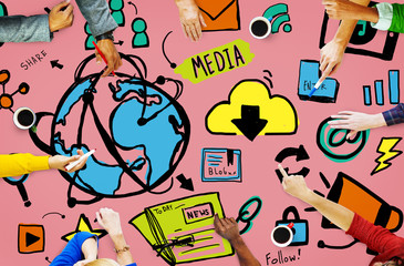 Social Media Social Networking Technology Connection Concept