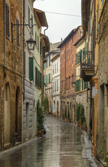 Fototapeta na wymiar street in Montalcino, Italy
