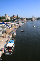Szczecin city view and sailboats © bluebat