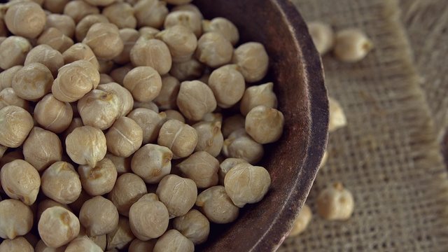 Portion of Chick Peas (not loopable 4K UHD footage)
