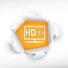 LCD tv full HD and breakthrough paper hole