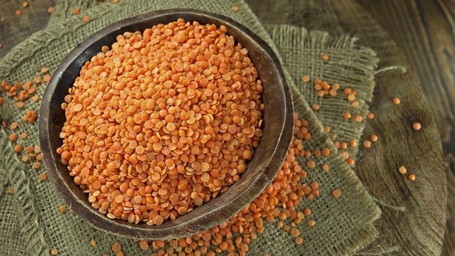 Heap of Red Lentils (seamless loopable 4K UHD footage)