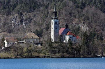 Bled Lake in Slovenia with Church